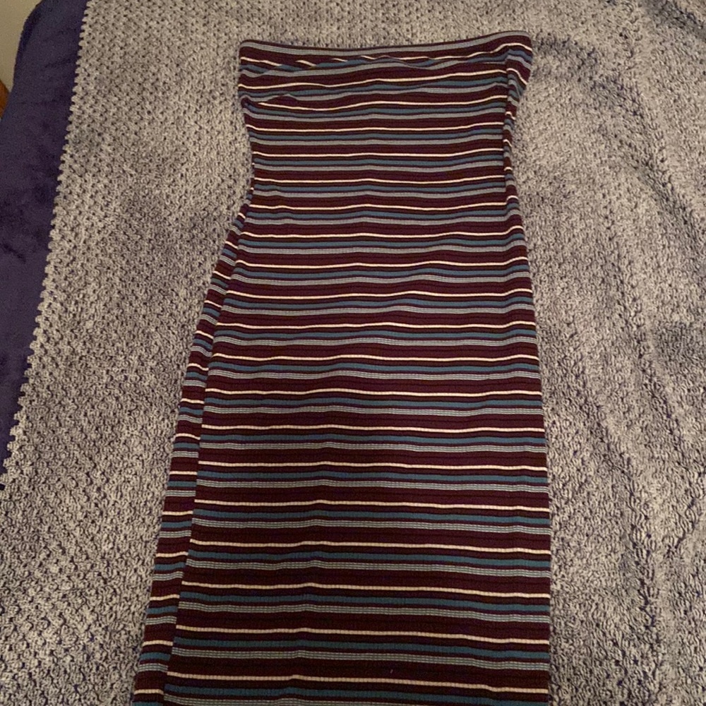 Tight and to the knee striped dress!